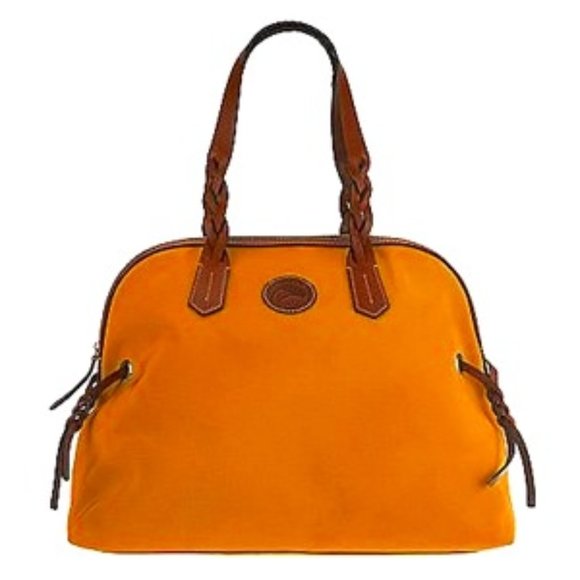 Dooney & Bourke Handbags - [Dooney & Bourke] Marigold Orange Nylon Domed Shoulder Satchel Handbag